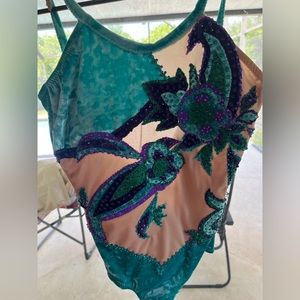 Custom made baton solo costume Vera Bradley design. Adult small